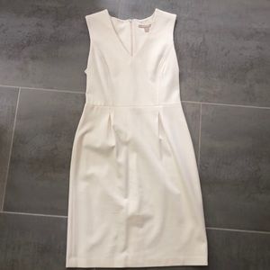 Banana republic fitted white dress
